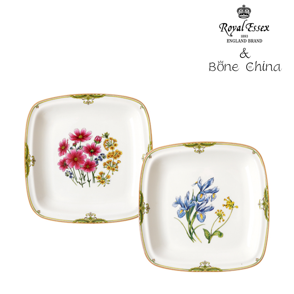 본차이나 정사각 반찬접시 디저트접시, 혼합, 1세트, 현재가 23,900원