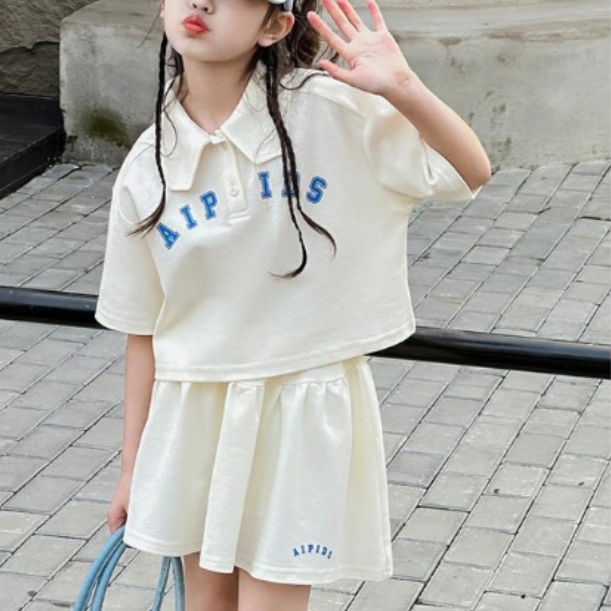 여름 여아 크롭 치마세트 [5-157] 27,900원