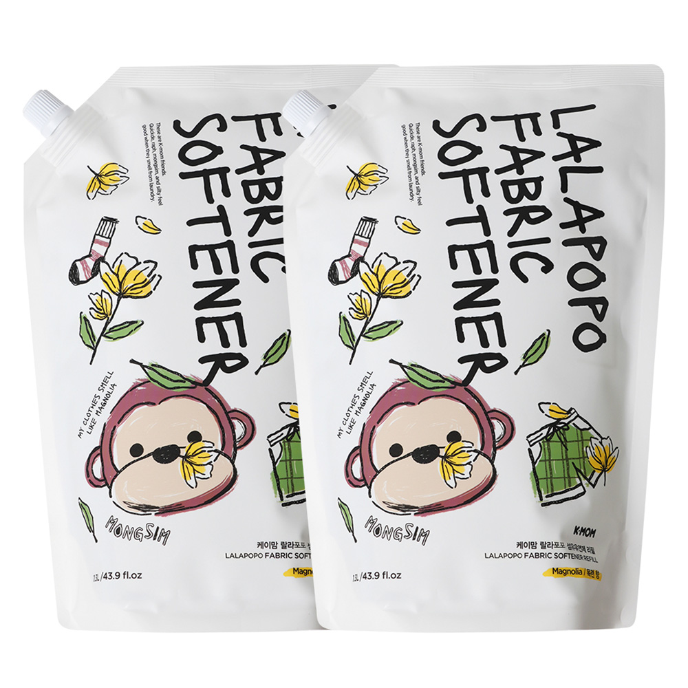 케이맘 랄라포포 유아용 섬유유연제 목련향 리필, 1.3L, 2개 10,530원