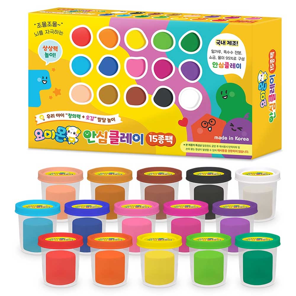 요미몬 안심클레이 15종 세트, 혼합색상, 750g, 1세트 22,800원