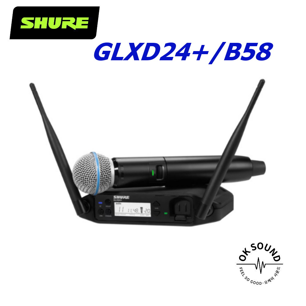 SHURE 슈어 GLXD24+/B58 무선핸드마이크 BETA58A 송신기 784,000원