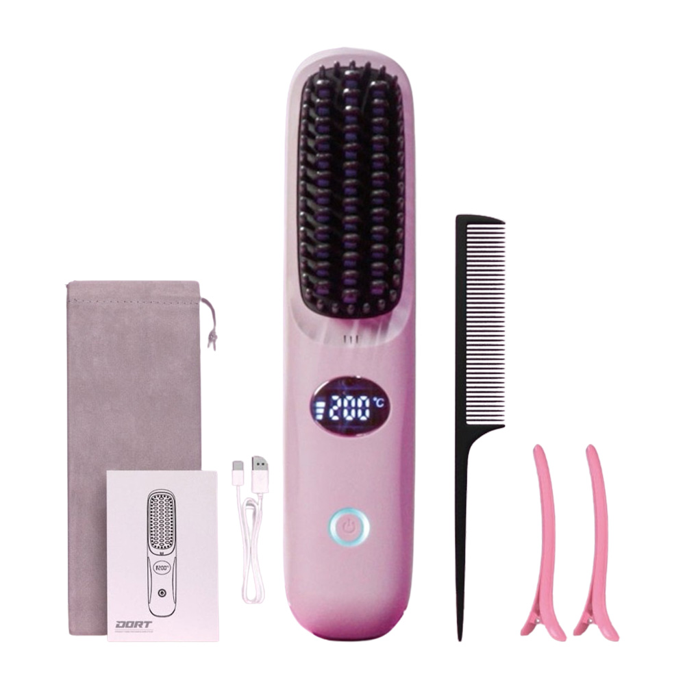 서비마켓 독일 도르트 무선 빗 고데기 휴대용 매직기 매직 볼륨 웨이브 멀티 고대기, 도로트 빗고데기, 핑크 39,900원