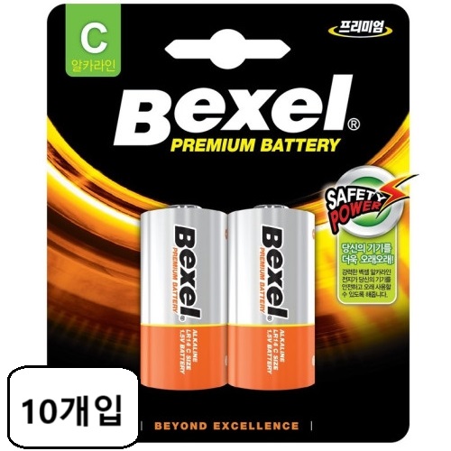 벡셀 알카라인 C형 건전지 LR14, 2개입, 10개 21,680원