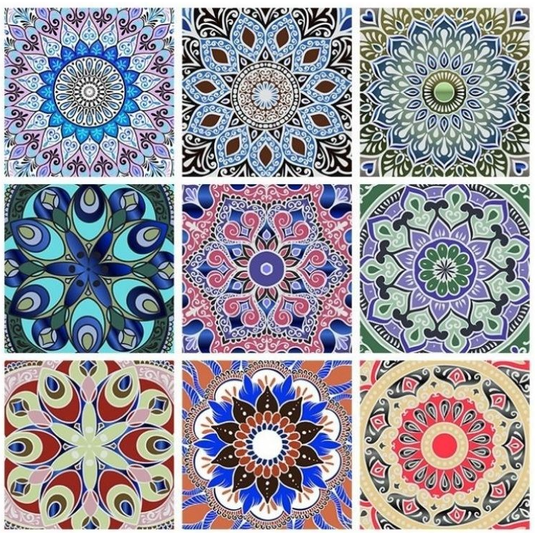 콘티 인도풍 욕실 타일 주방 셀프 인테리어 스티커 시트지 10장, 2번 인도풍 0012 19,900원