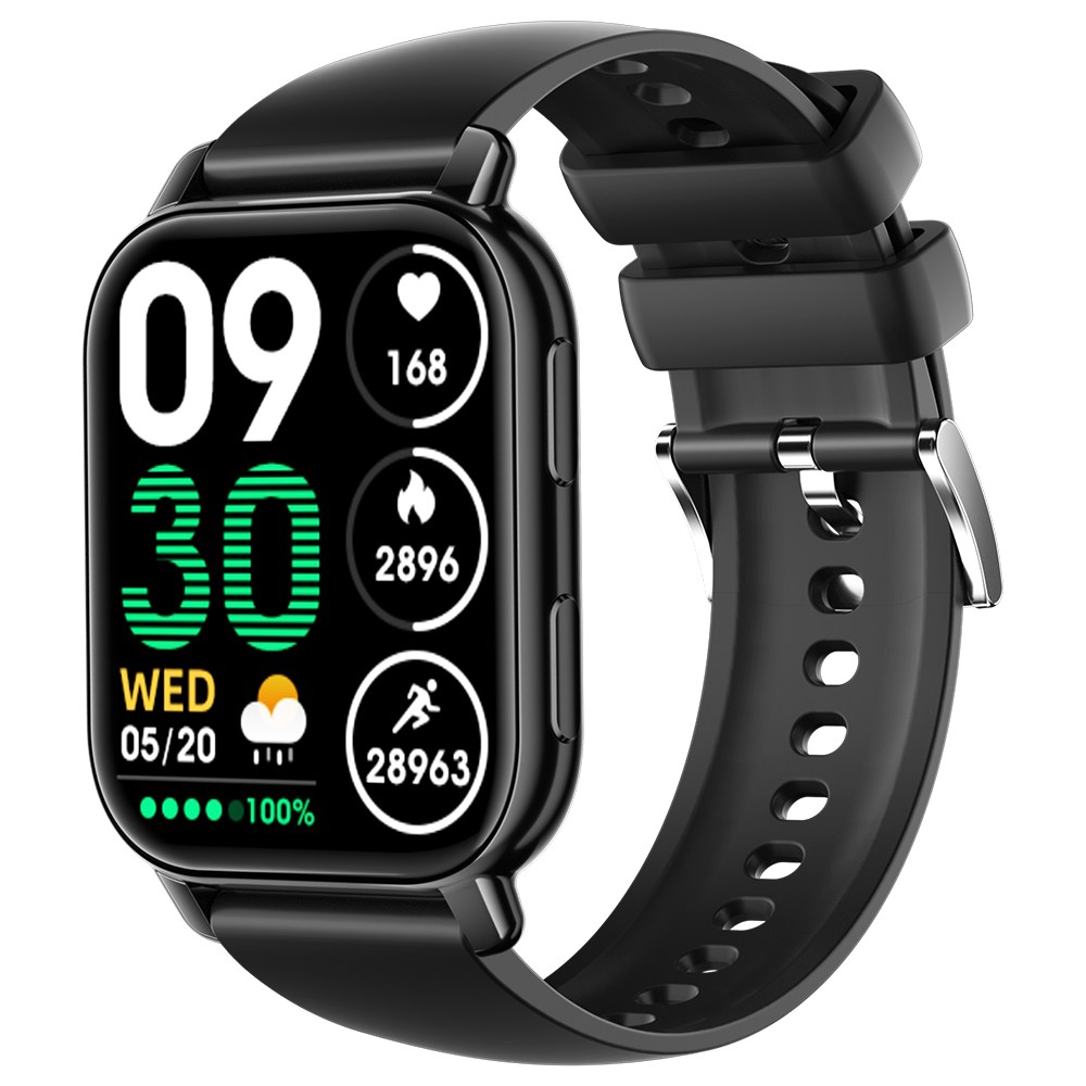 WAPIK 블루투스 통화/메시지 알림 스마트워치 P5S 운동측정 1.85인치, 블랙, 4.7cm, GPS + 블루투스 76,900원