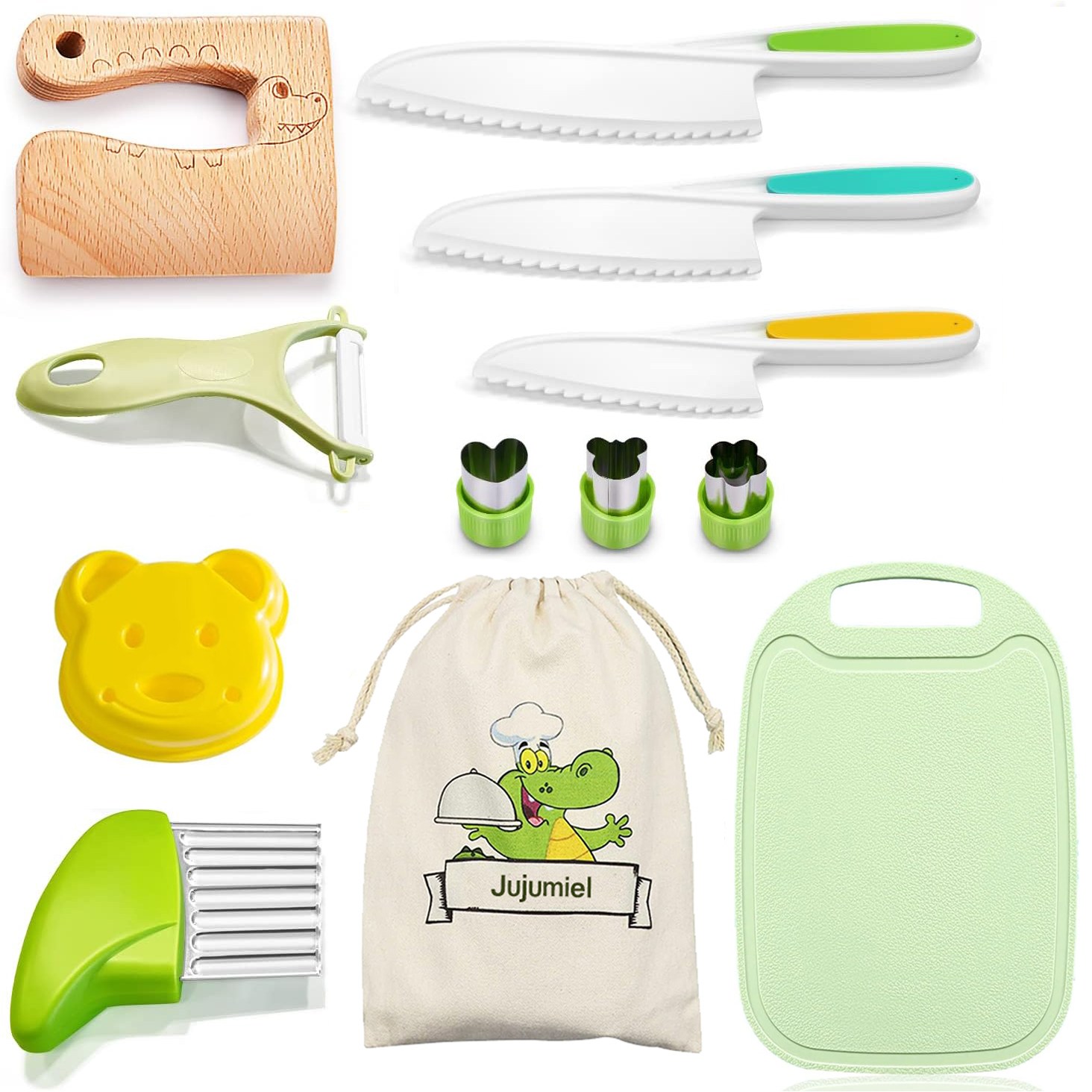 주주미엘 어린이 주방 도구세트 12종 몬테소리 유아용 안전칼 요리칼 어린이집 유치원, 1개 19,900원