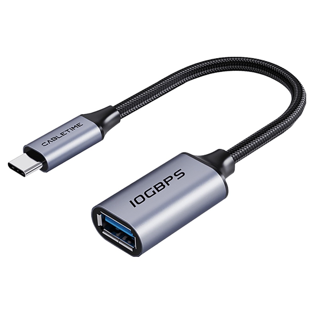 케이블타임 USB3.2 10Gbps C타입 OTG 젠더 케이블, 그레이, 1개, 15cm 6,990원