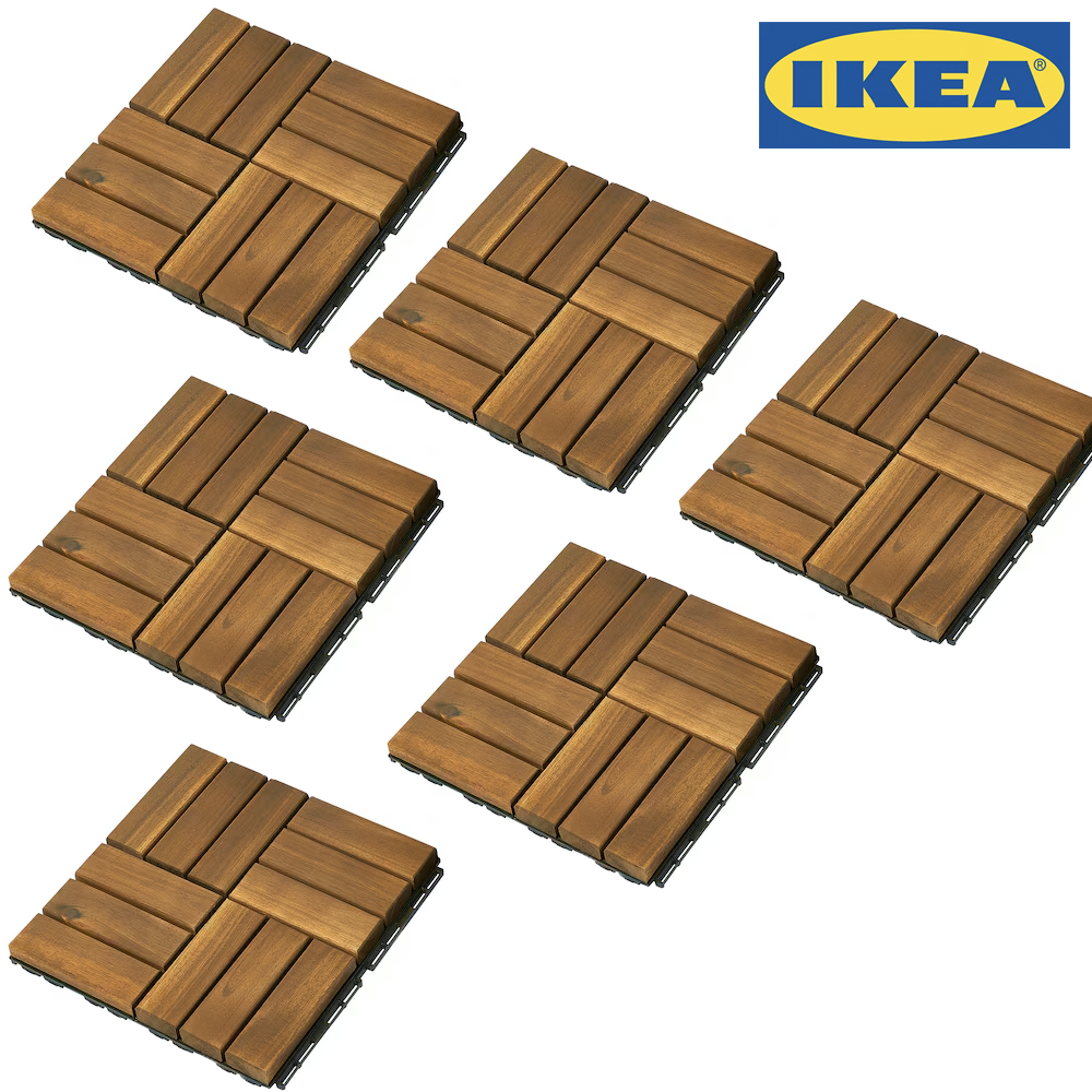 이케아 룬넨 바닥재 데코타일 조립마루, 6개, 아카시아(원목) 29,900원