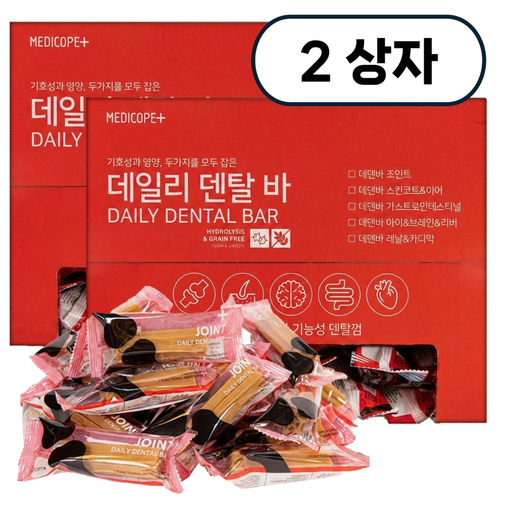메디코펫 강아지 고양이 덴탈바 조인트(관절) 50개입 2상자 관절, 구강관리, 조인트, 800g, 2박스 89,000원