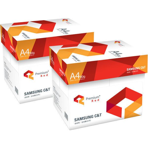 삼성물산 레드 A4 80g 2500매 2박스 5000매 63,500원