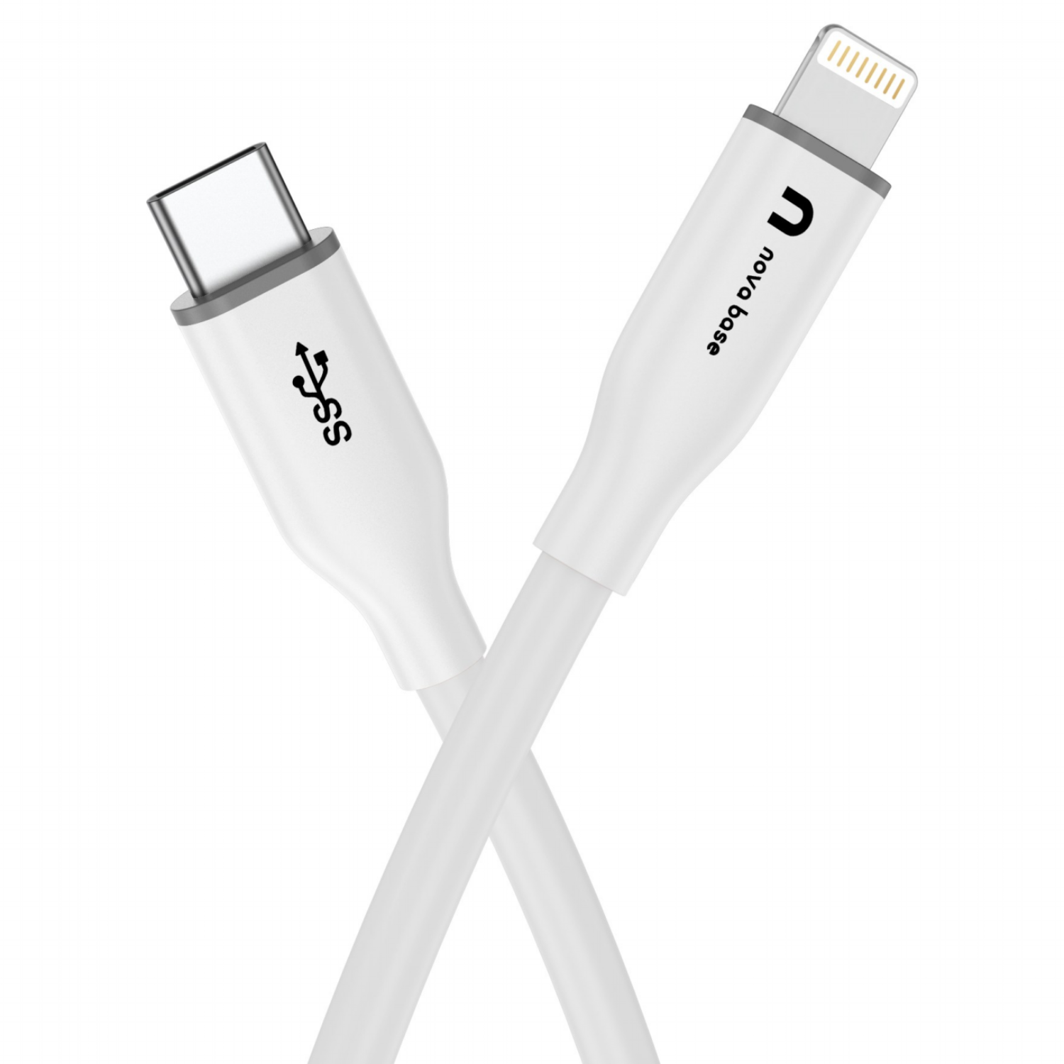 노바베이스 PD 20W 8핀고속충전케이블, C to 8핀 실리콘 카플레이 지원, 화이트, 1개, 100cm 11,900원