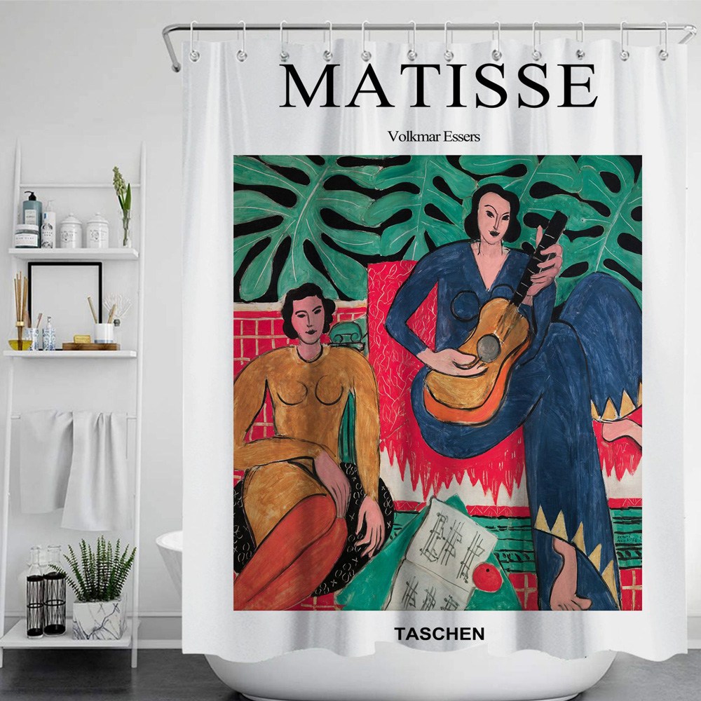 패브릭 욕실 샤워커튼 더뮤직 + 커튼링(12p) 세트, 혼합색상, 1개 14,900원