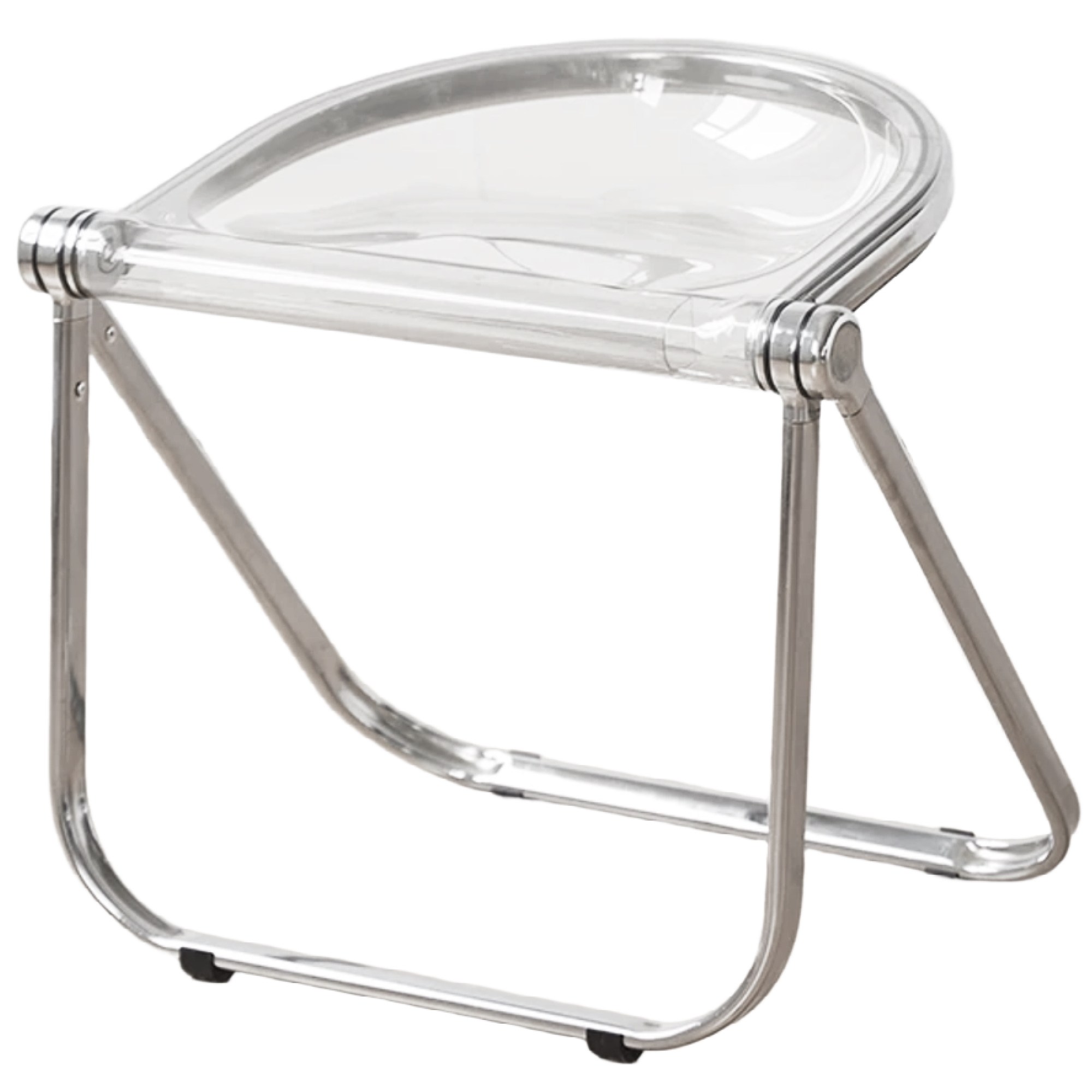 아크릴 의자 접이식 미드센츄리 모던 폴딩 인테리어 체어 화장대 식탁 책상, 투명 클리어, 1개 53,500원