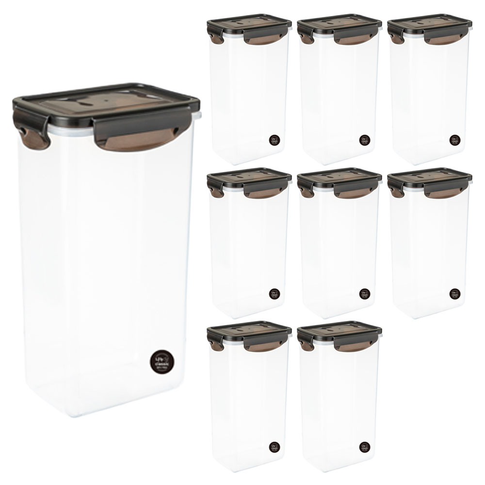 나누담클래식 시리얼 잡곡통 긴 밀폐용기 일반캡, 9개, 1.8L 36,000원