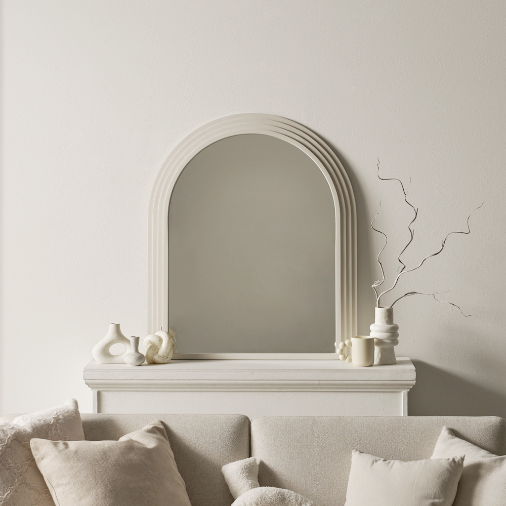 소르니아 케이트 아치형 900 원목 화장대 벽걸이 거울 KL001, 아이보리 99,000원