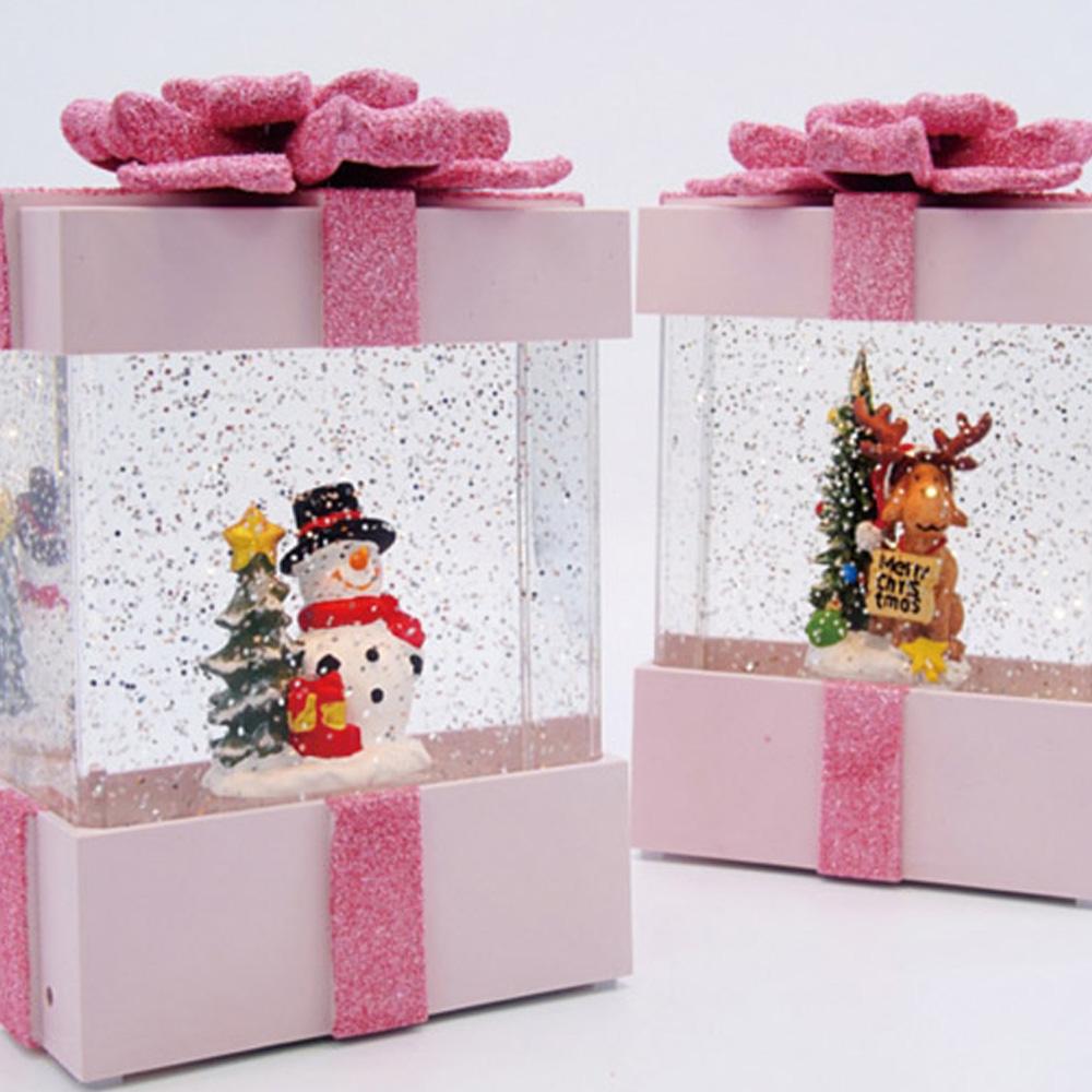 크리스마스 오르골 LED 산타 캐롤 멜로디 무드등 스노우볼 선물상자 뮤직박스 35,900원