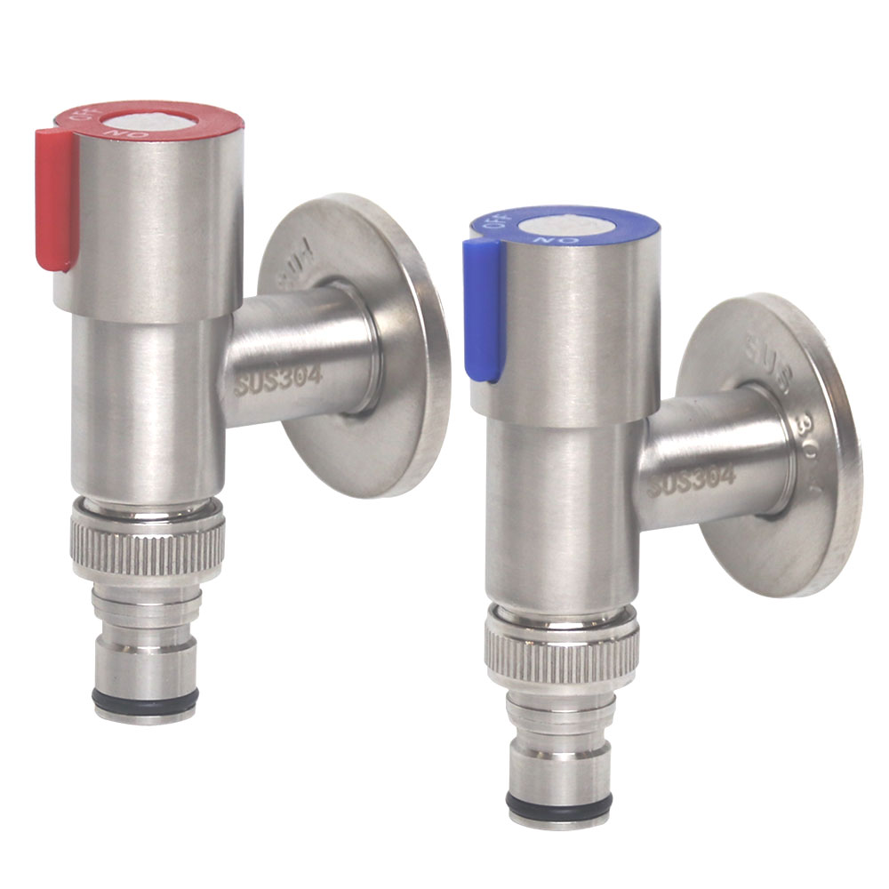 스텐레스 냉수 슬림밸브 황동 커플링 세탁기 수도꼭지 베란다 수전, 1개 9,900원