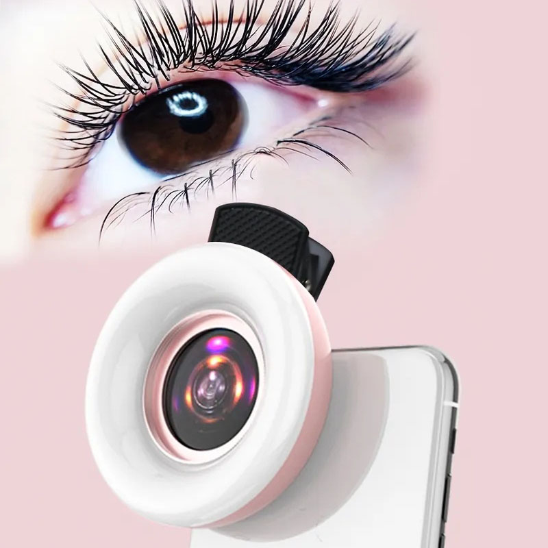 비엠 휴대폰 광각렌즈 접사 셀카 스마트폰전용 반영구 속눈썹 네일 피부 사진촬용 셀카램프 15,900원