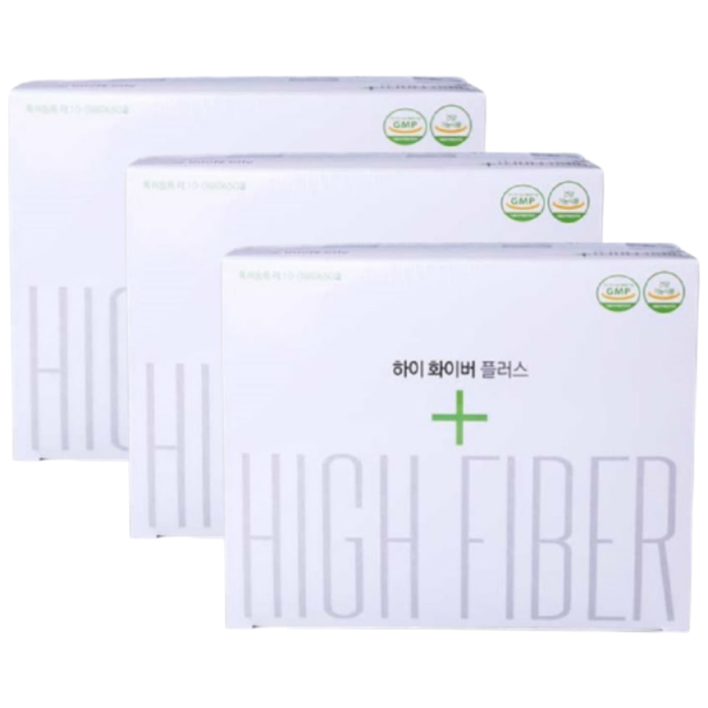 3묶음 식약처인증 하이화이버플러스60포 차전자피 유산균 식이섬유 부모님 장건강 청소년 직장인 30대 40대 50대 60대 70대 남자 여자, 330g, 3개 162,000원