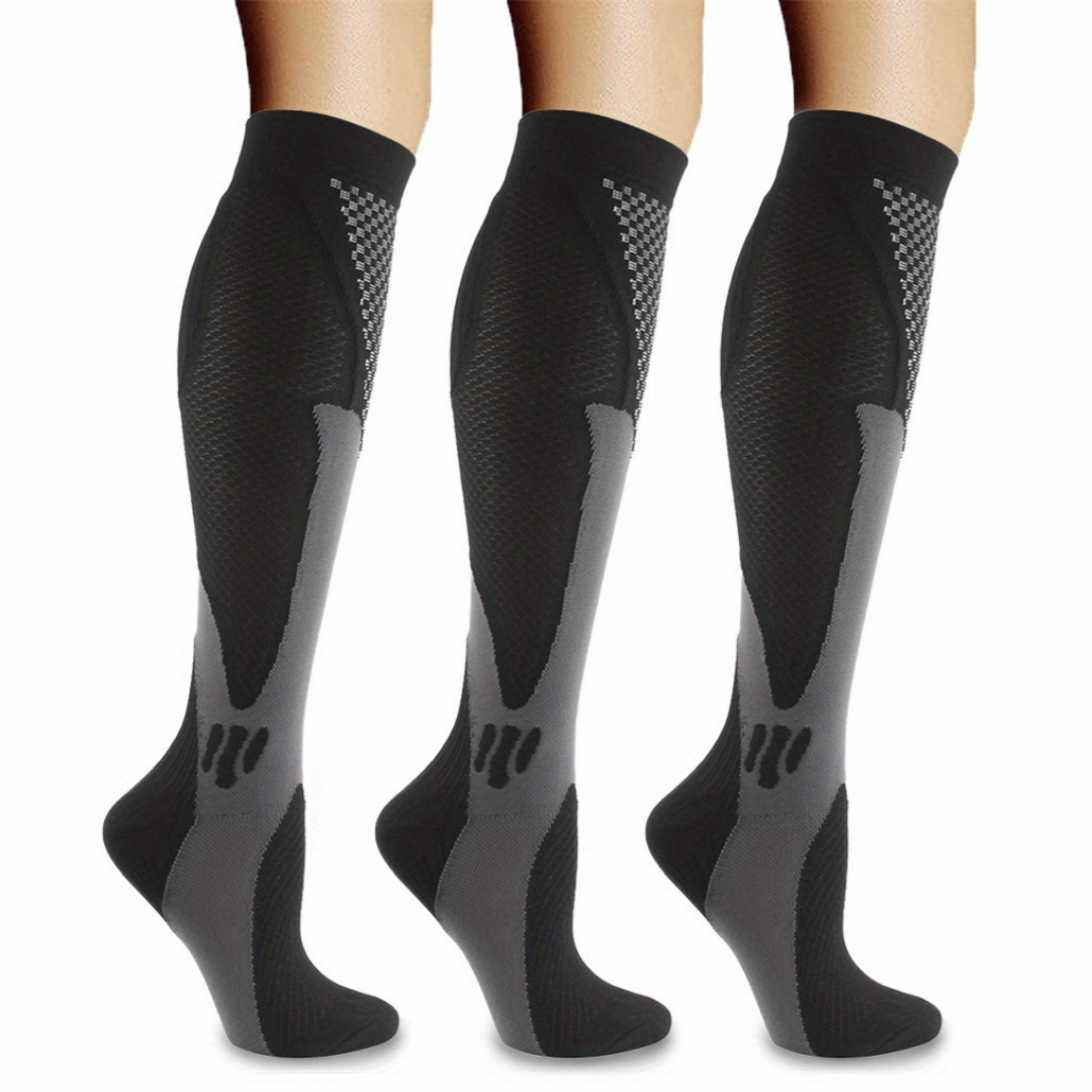 남녀공용 요가 축구 러닝 스포츠 압박양말 니삭스 3종 세트 8,900원