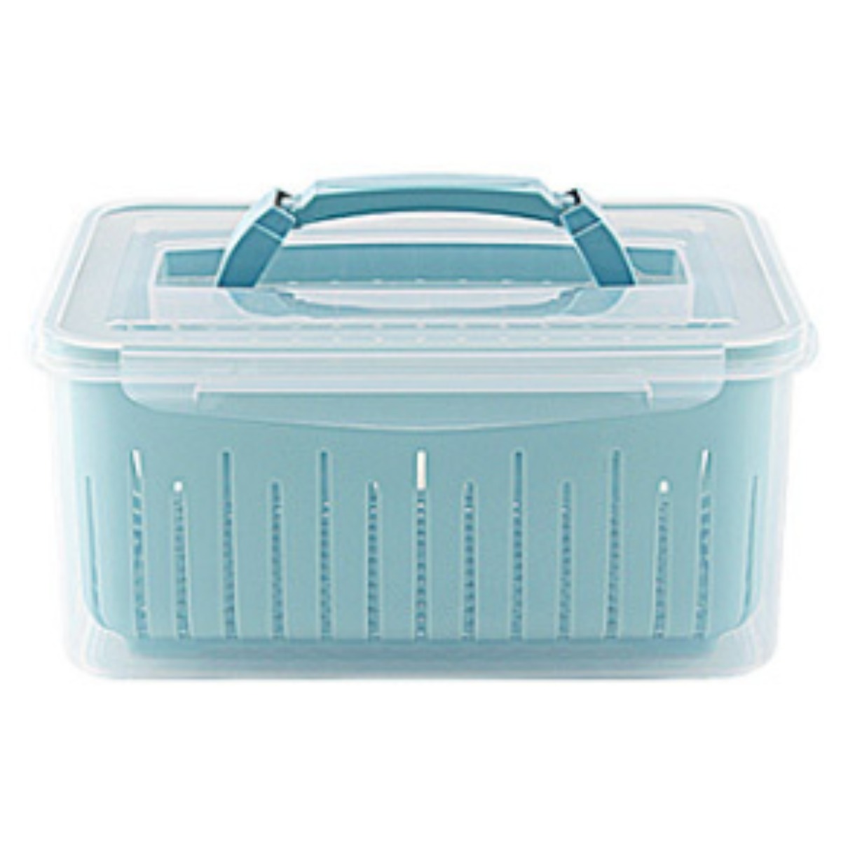 제오닉 과일 야채 채소 보관 물빠짐 채반 밀폐용기 4.0L, 1개, 6.5L 하늘색(핸들) 13,500원