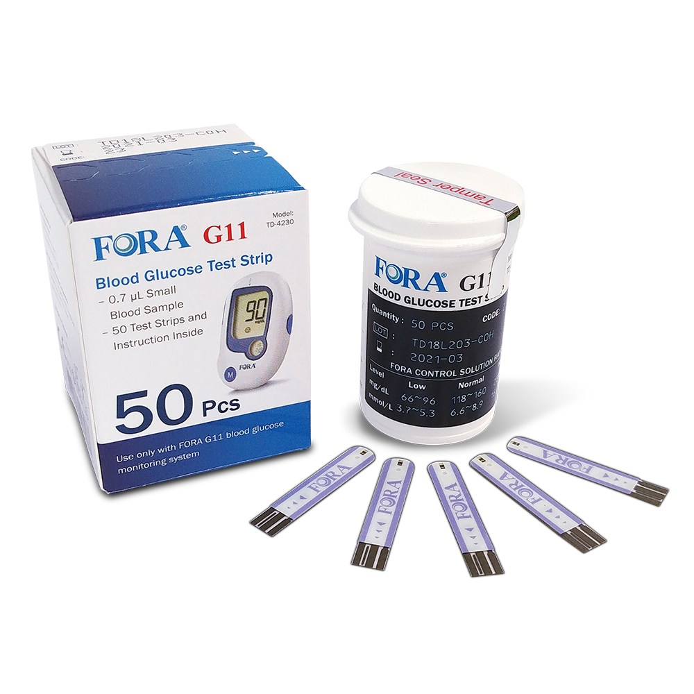 (FDA 승인) FORA 포라 혈당시험지 5박스(250매) 혈당스트립  FORA SW 75,000원