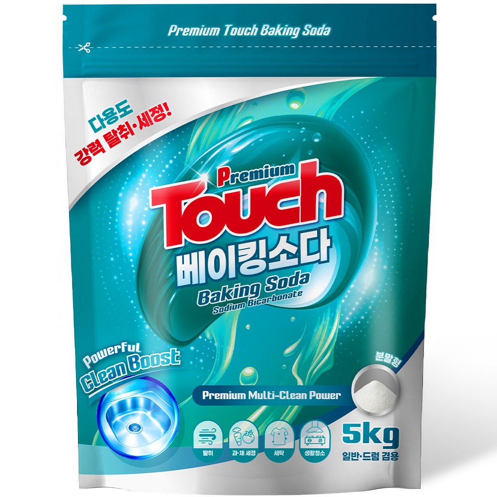 터치 베이킹소다 다용도 천연세제 세탁세제, 5kg, 1개 10,900원