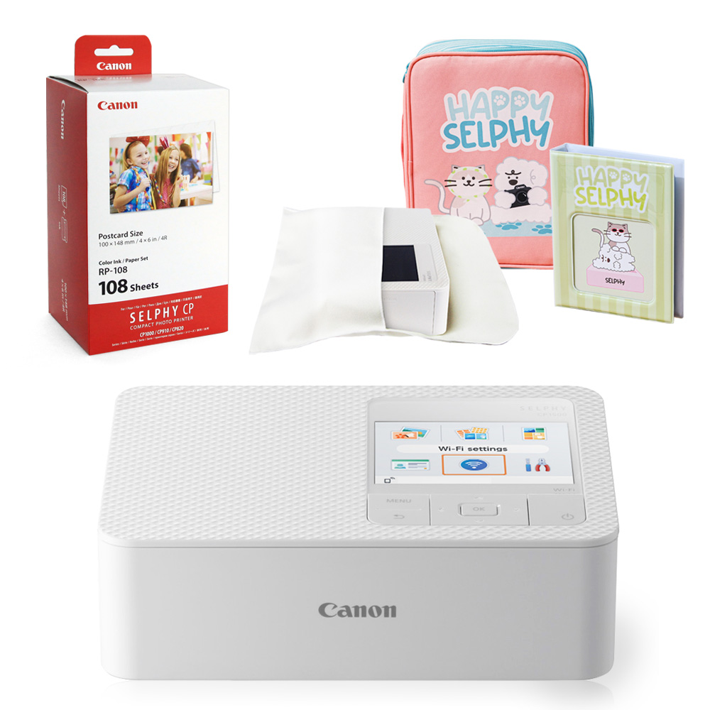 캐논 포토프린터 셀피 CP1500 + 인화지 108매(잉크포함) + 가젠파우치(포켓형) + 봄패키지 238,500원