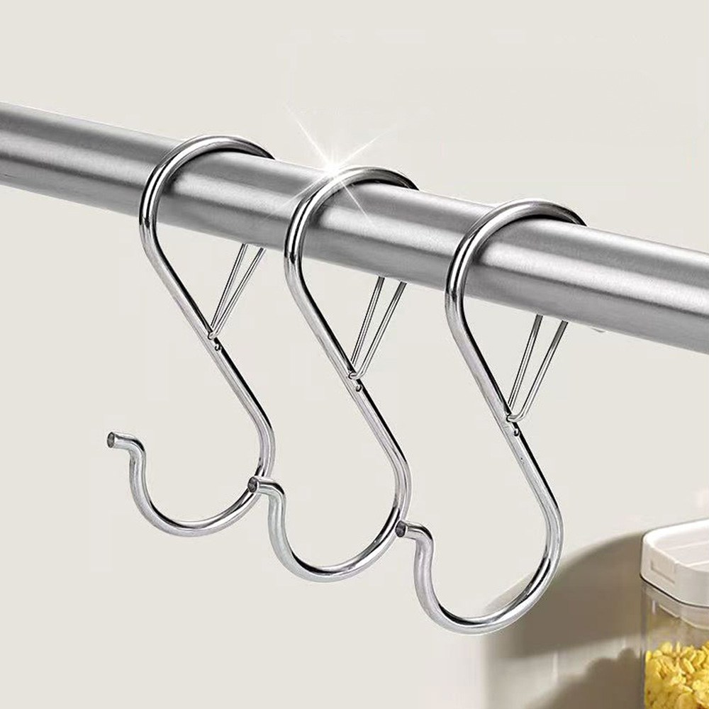 12개 고정형 S자 에스자 고리 클립 다용도 걸이 후크 잠금형 캠핑 주방 욕실 화장실 10,800원