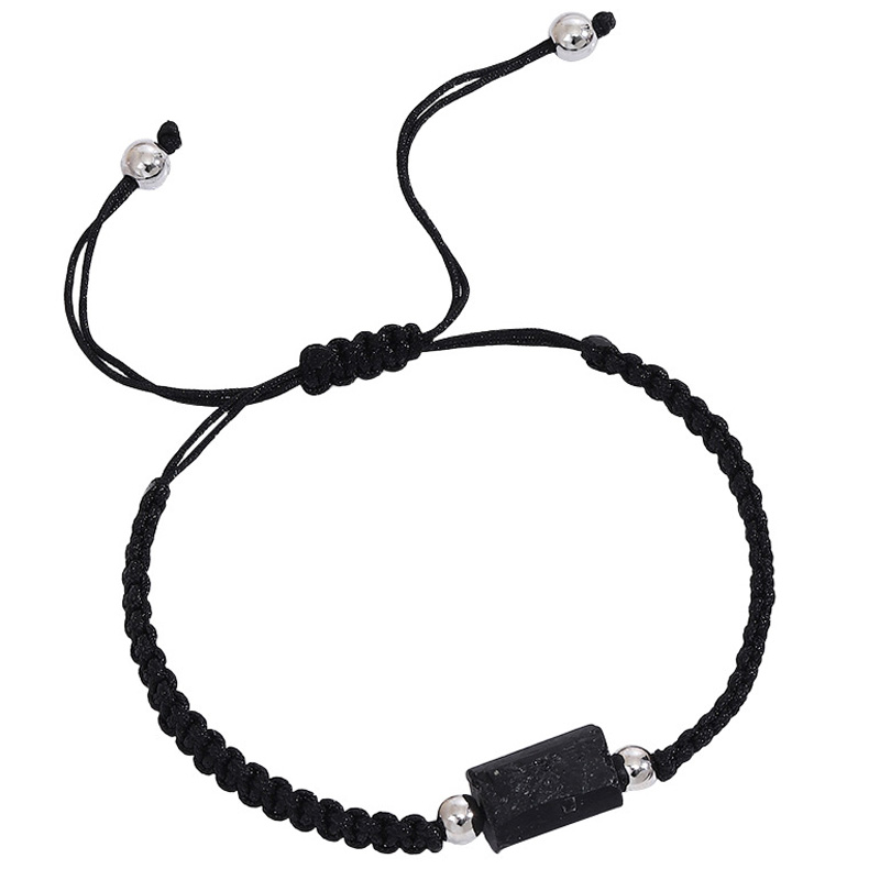 천연  전기석 토르말린 사각 매듭 팔찌 끈팔찌 남녀공용 11,000원