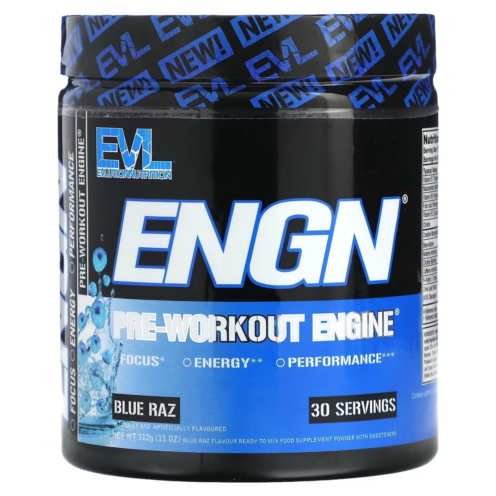 EVLUTIONNUTRITION ENGN 프리-워크아웃 엔진 블루 라즈 맛 20,840원