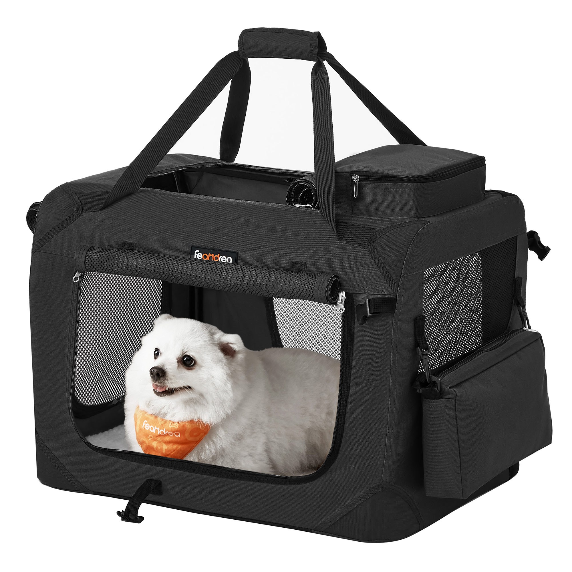 FEANDREA 다기능 통풍 반려동물 이동가방 산책가방 외출가방 이동장, 1개, 블랙 38,640원