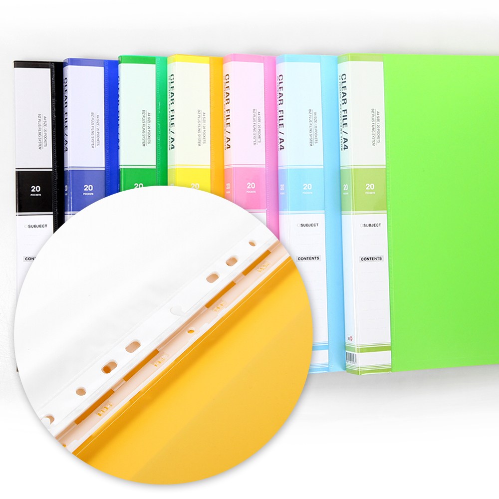 A4 클리어화일 20매 40매 60매 80매, 60매, 녹색 4,880원