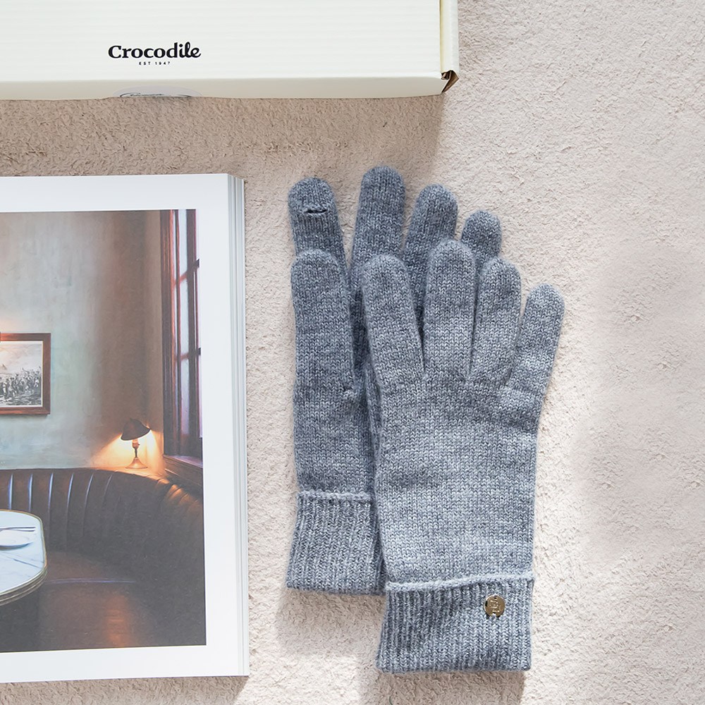 크로커다일 베이직 울100% 니트 장갑 선물 케이스 포함 핑거홀 스마트폰 손가락 터치 보온 방한장갑 29,900원