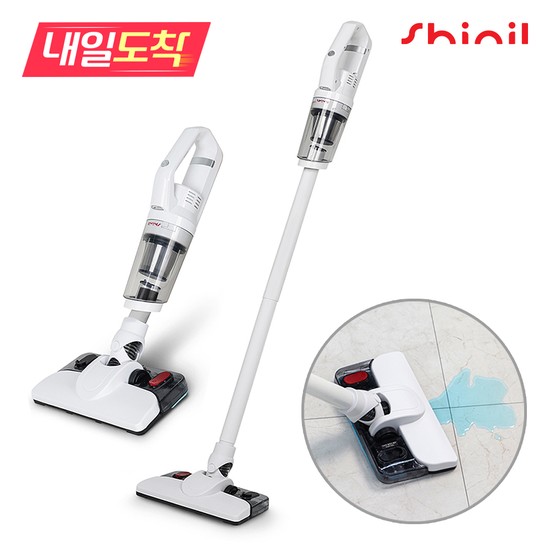 [내일도착] SHINIL 듀얼클린 무선 진공 물걸레 청소기 LED램프 SVC-DC899 59,900원