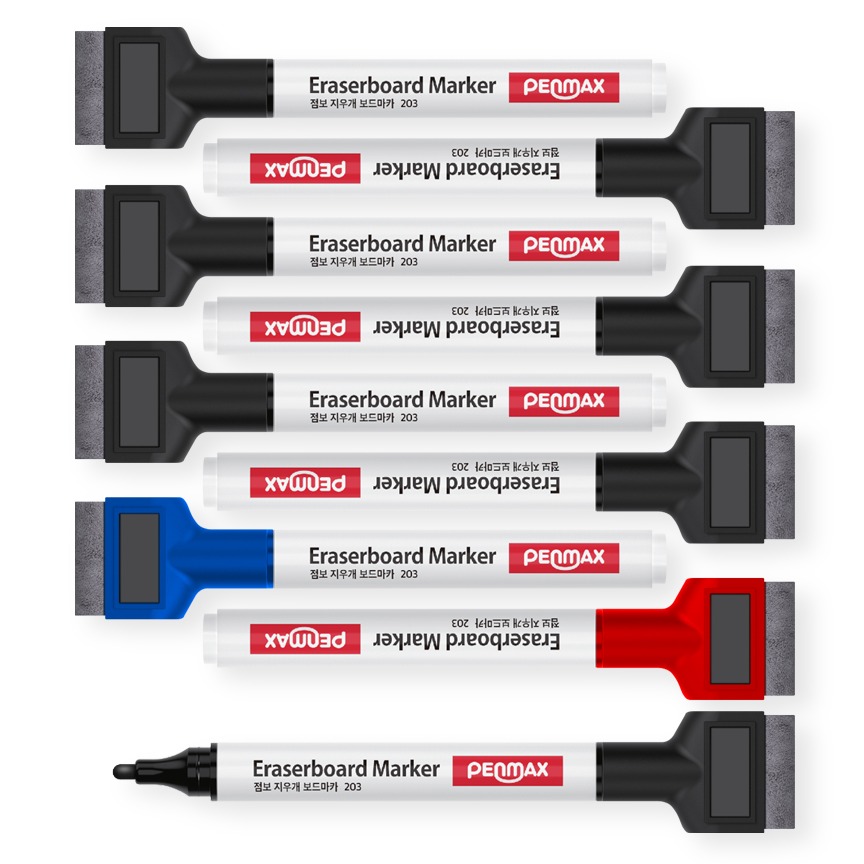 펜맥스 지우개 보드마카 흑 7p + 청 + 적 세트 5,870원
