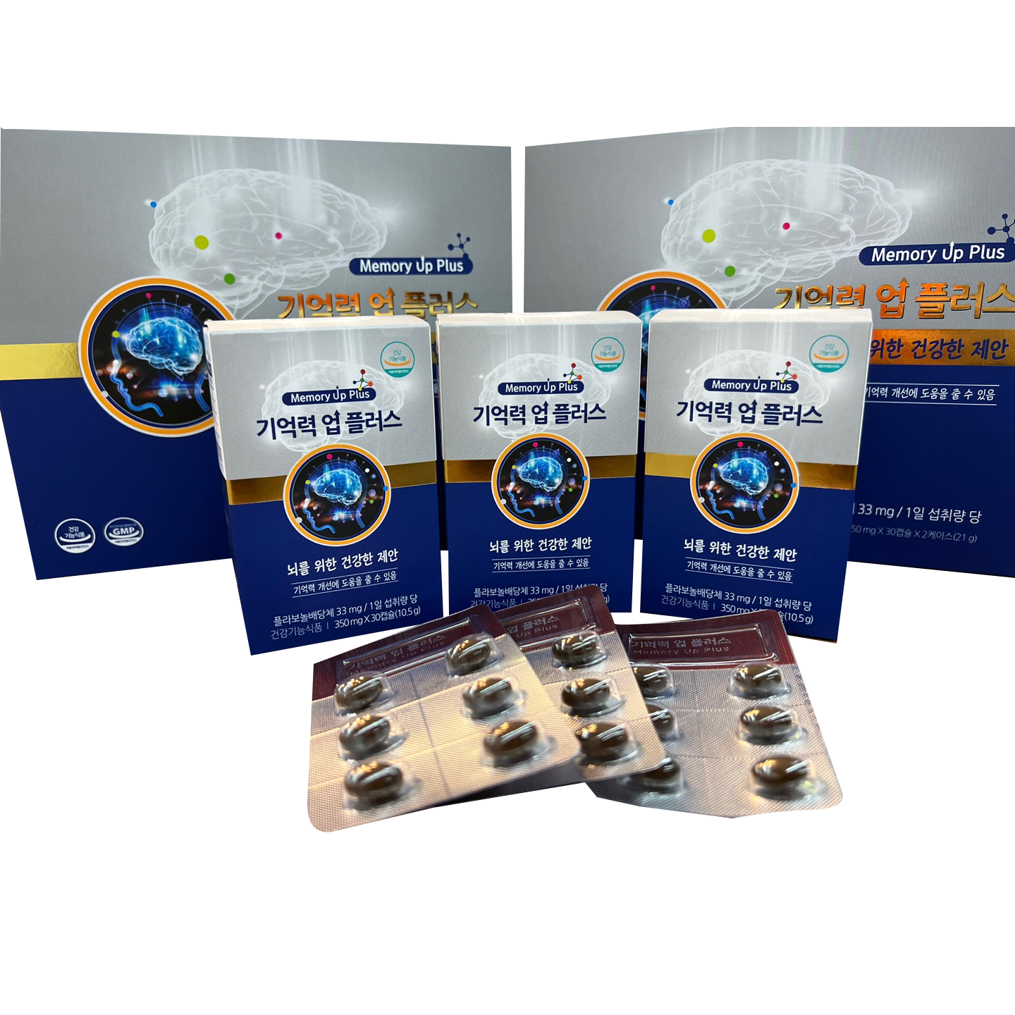 기억력업플러스 기억력개선 혈행개선 뇌건강 수험생 플라즈마로겐 은행잎추출물 4개월 270,000원