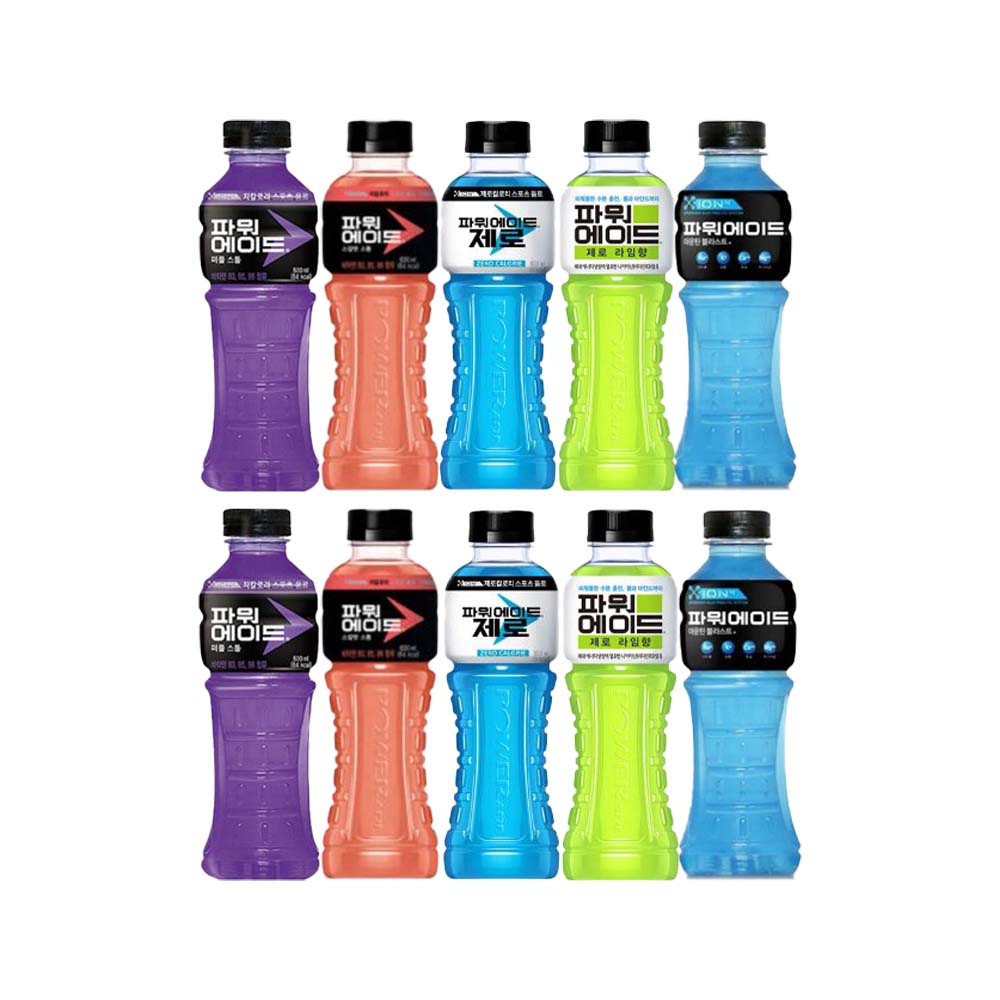 [드링킹] 파워에이드 600ml 5종 혼합 마운틴+퍼플+스칼렛+제로+라임 x 2개씩 (총) 16,700원