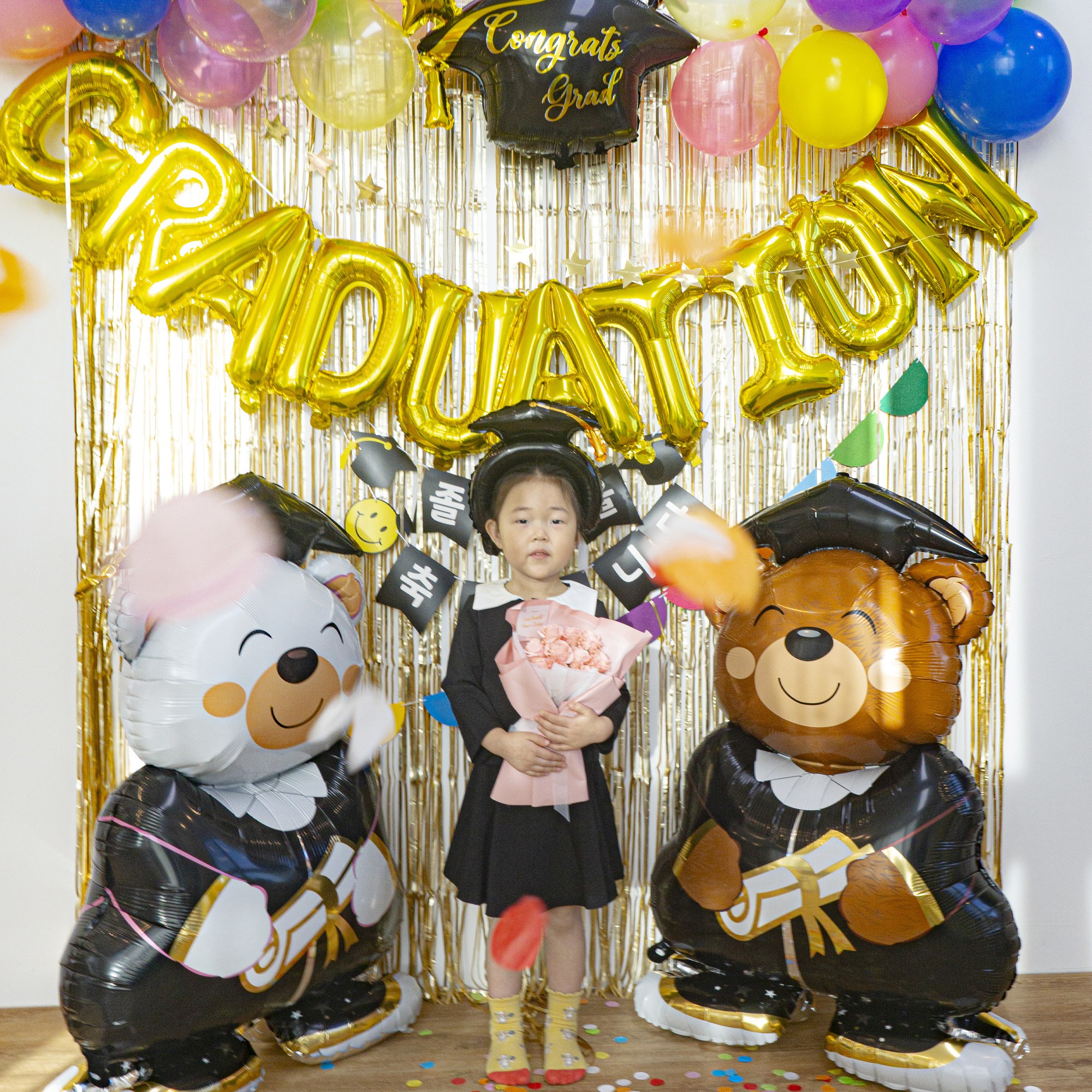 올인원 곰돌이 졸업식풍선 풀세트 졸업식포토존 풍선장식 학사모 유치원 어린이집 39,880원