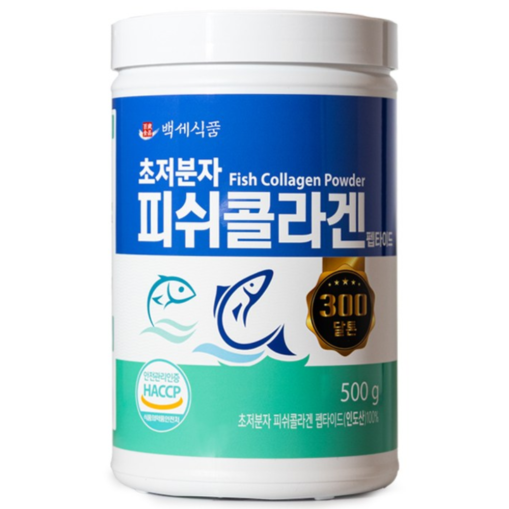 백세식품 초저분자 피쉬콜라겐 펩타이드 500g통 HACCP인증제품 먹는 콜라겐 115,450원