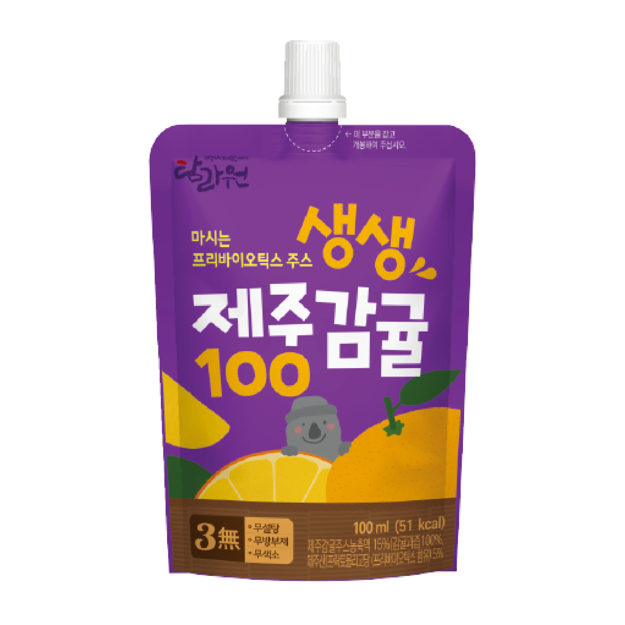 탐라원 생생제주감귤 100ml 무설탕 어린이주스, 100ml, 30개 24,500원