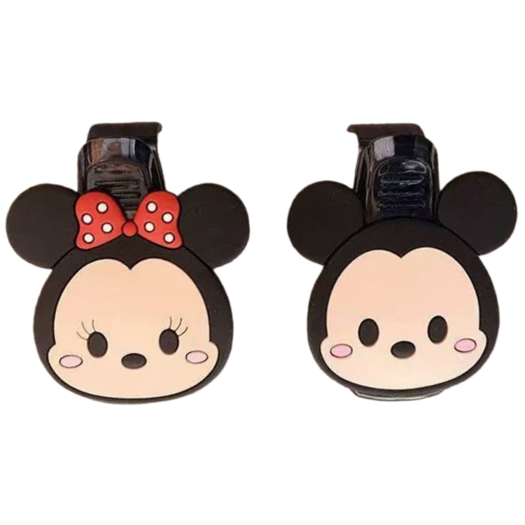 픽클리 큐티미키미니 캐릭터 커플 차량용 홀더 자동차 선바이저 선글라스 클립 안경걸이 카드보관 거치대, 2개, 블랙 8,400원