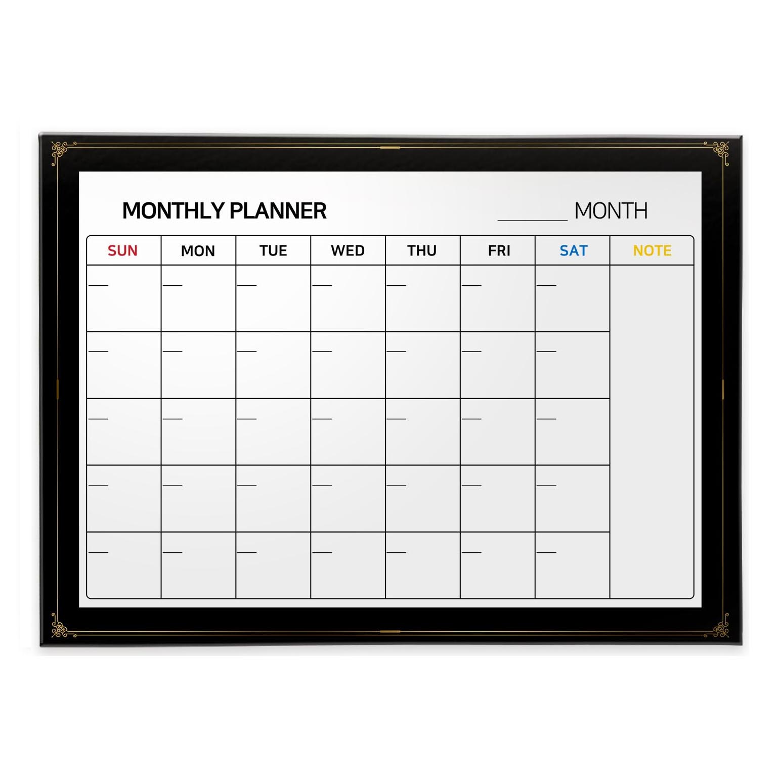 마이보드 투명화이트보드 강화유리칠판 스케줄보드 골드라인2 매트실버, 알루미늄 94,000원