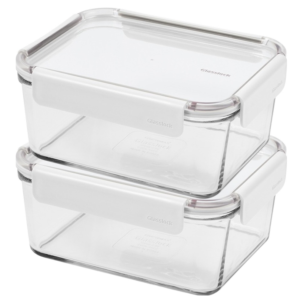 글라스락 리프젠 직사각 밀폐용기 화이트, 2개, 2.3L 26,800원