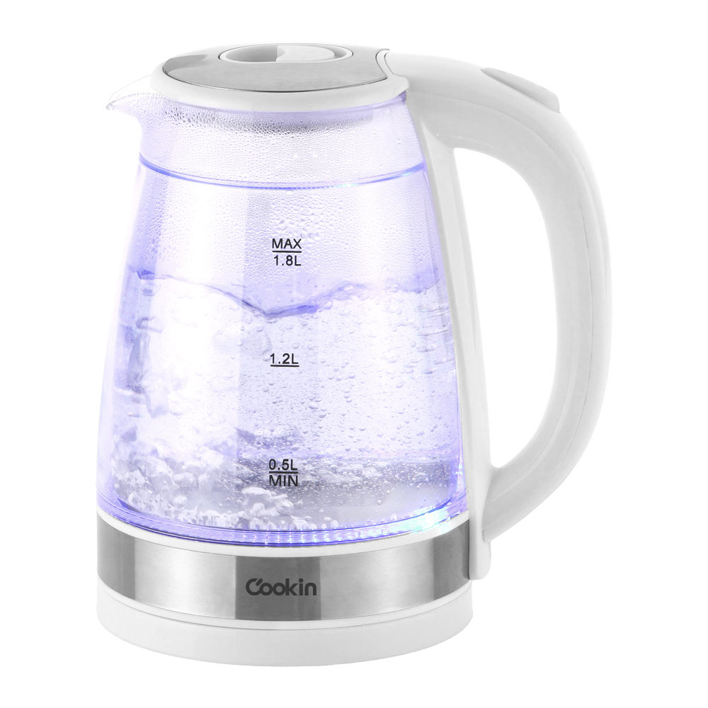 쿠킨 세이프 이중유리 전기포트 1.8L 18,200원