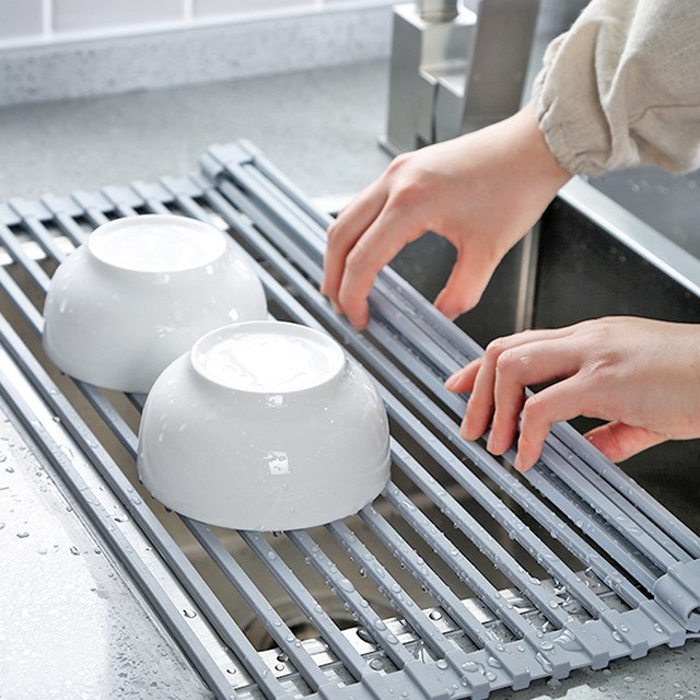 코드86 주방 실리콘 식기건조대 싱크대 롤매트 12,800원