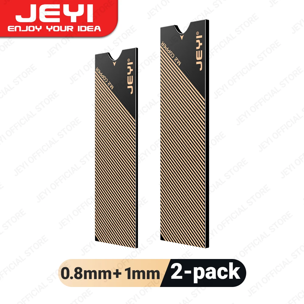 JEYI M.2 구리 SSD 방열판(그래핀 레이어 포함), NVMe NGFF 2280 드라이브 쿨러 노트북 PC PS5용 솔리드 스 10,590원