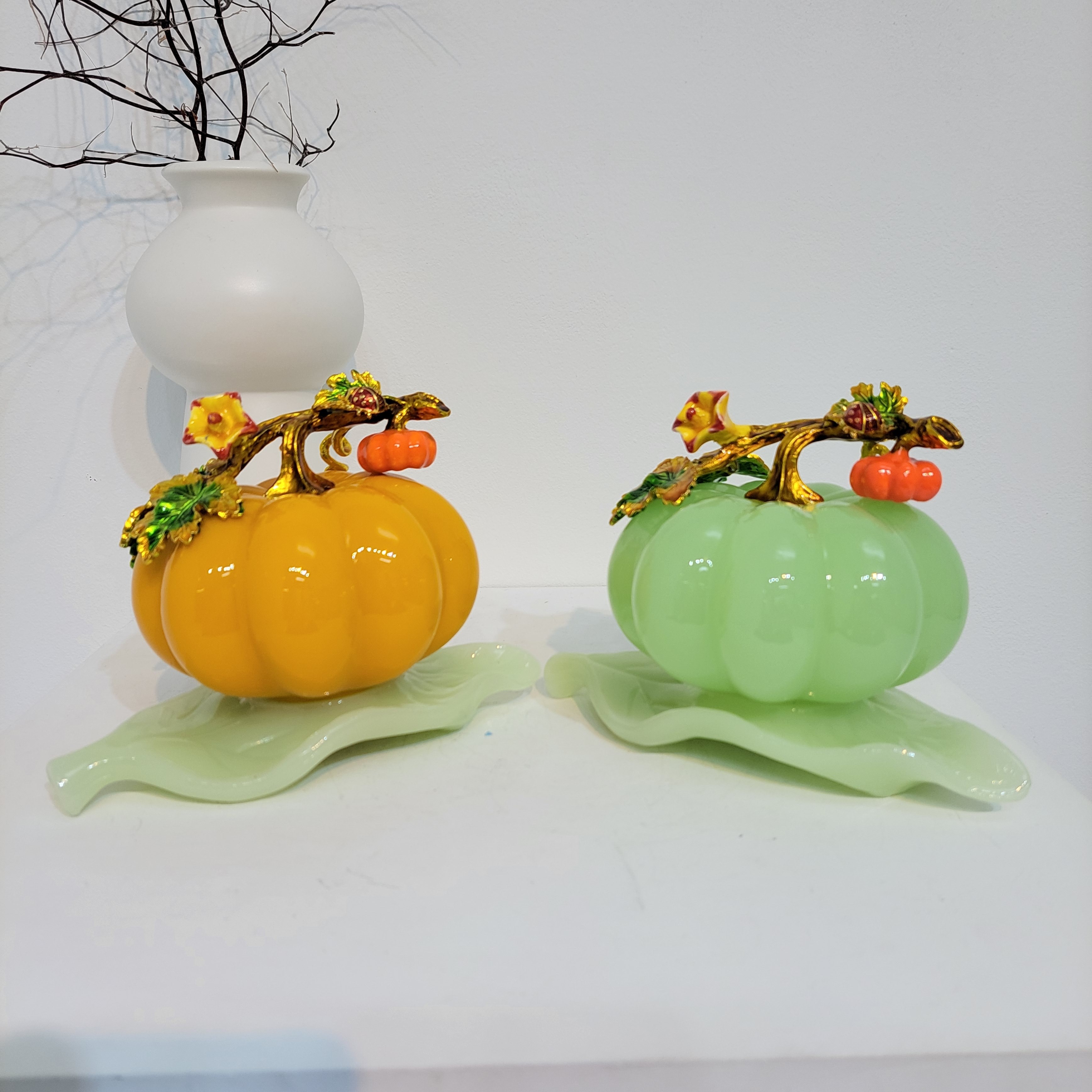 행운을 부르는 옥 호박장식품 대 오픈선물 개업선물 집들이 부모님 효도선물, 옥빛그린색 91,180원