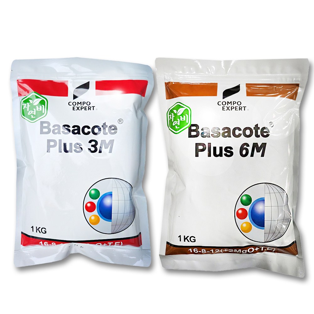 코리아아그로 바사코트1kg 세트 (3개월+6개월) 3m 6m 알비료 코팅비료 멀티 다육이 화분 화초 블루베리 정식전 파구처리 추비 기비 고추 꽃알비료 33,000원