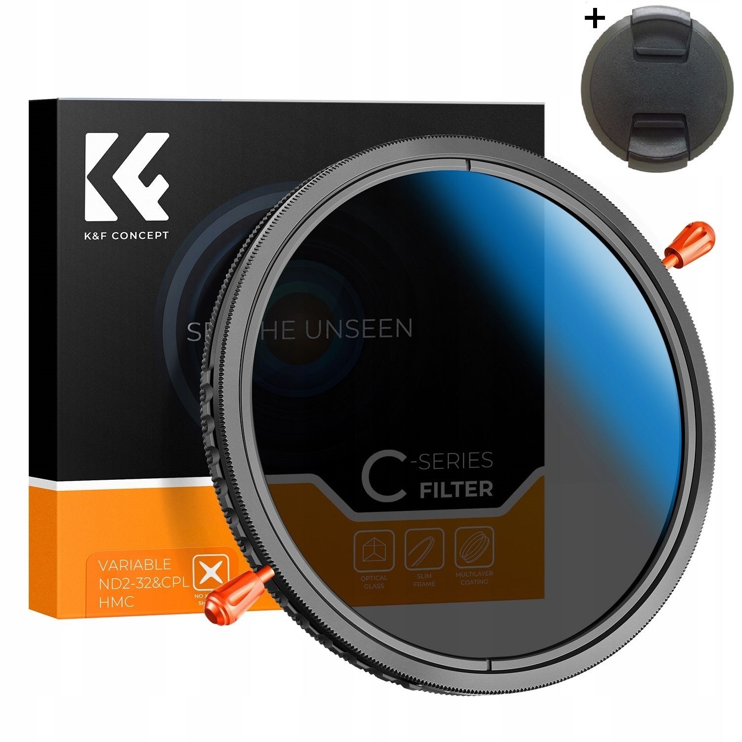 K&F Concept 62mm NANO-C HMC (블루코팅) 가변 ND2-ND32+CPL 2-in-1 필터 (캡포함) AGC Japan Glass 40,890원
